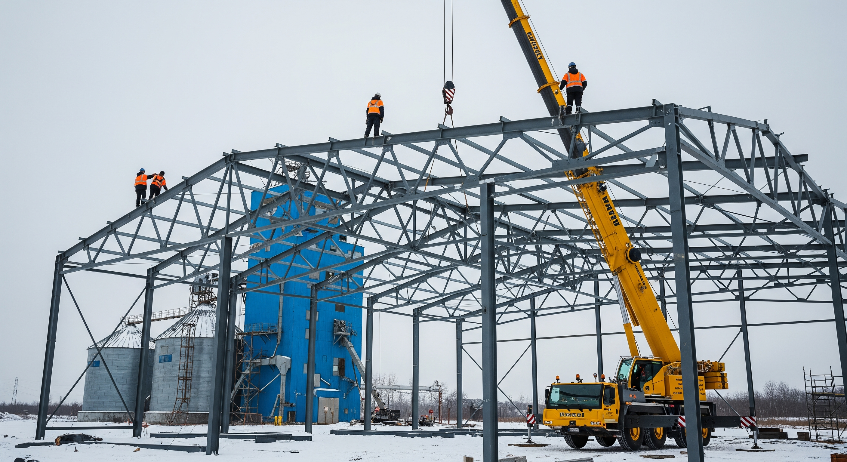Здания из металлоконструкций: целесообразно ли строить зимой 