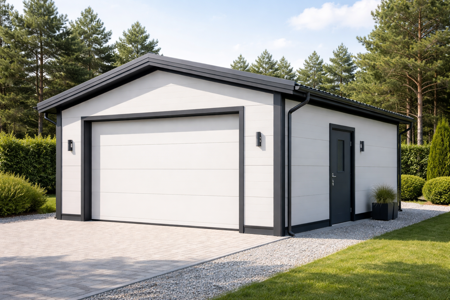 Гаражи из сэндвич-панелей