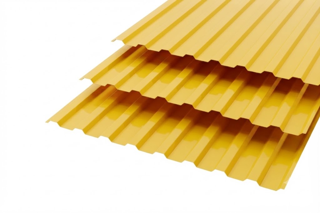 Профлист МП20 Polyester 0,4 RAL 1018 Желтый Сторона В