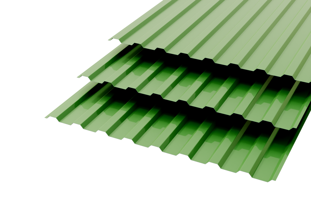Профлист МП20 Polyester 0,4 RAL 6002 Зеленый лист Сторона В