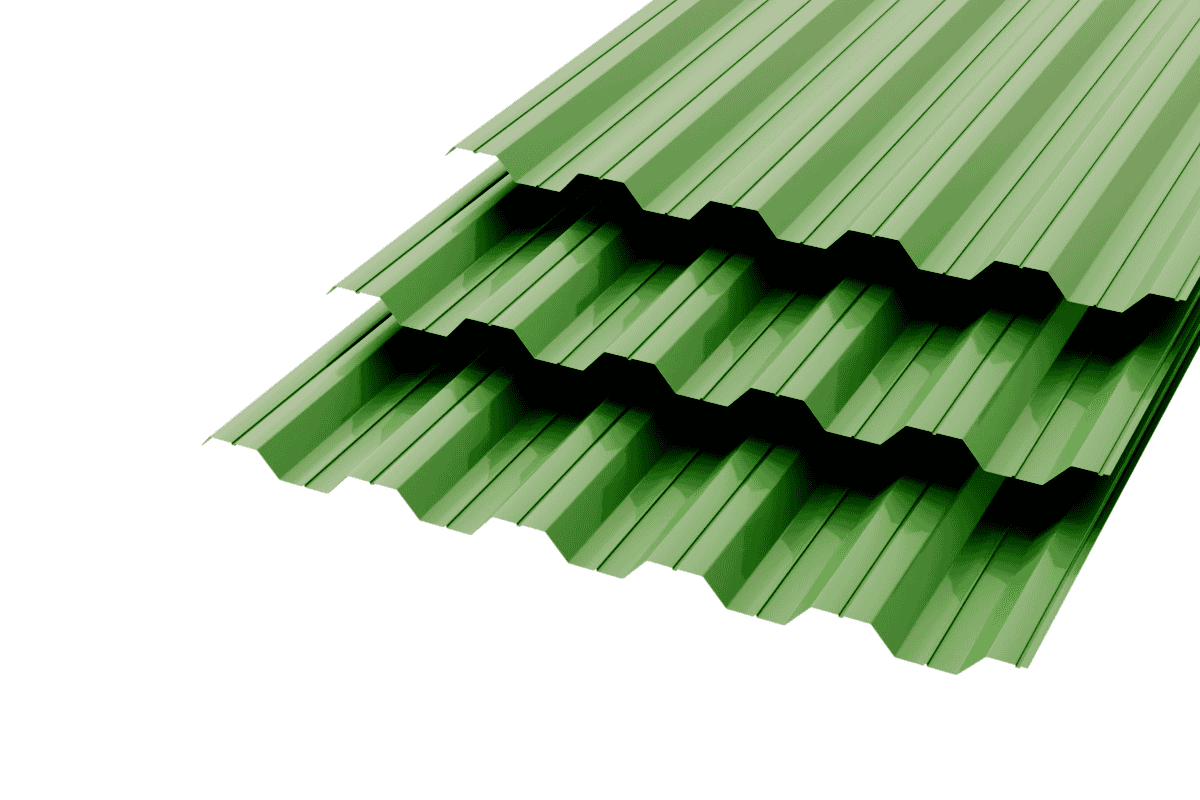 Профлист НС-35  Polyester 0,5 (высокой точности) RAL 6002 Зеленый лист