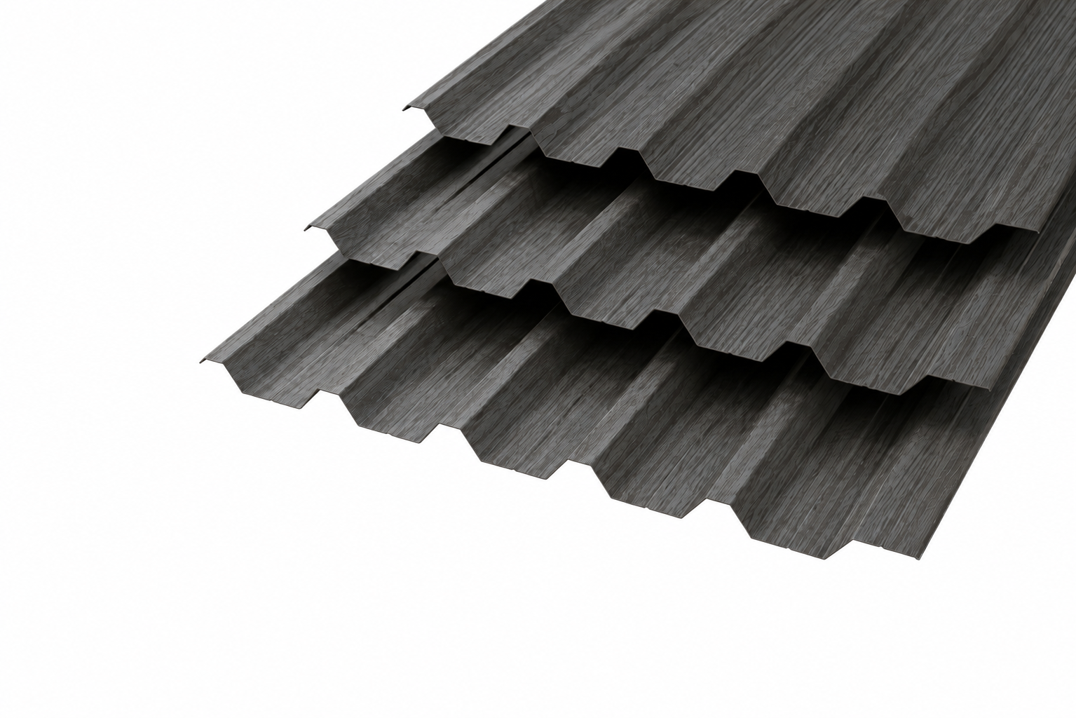 Профлист C-44  Polyester 0,9 RAL 7024 Графитово-серый 3D