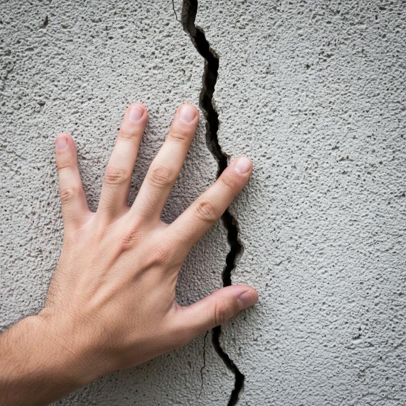 Как заделать трещину в стене