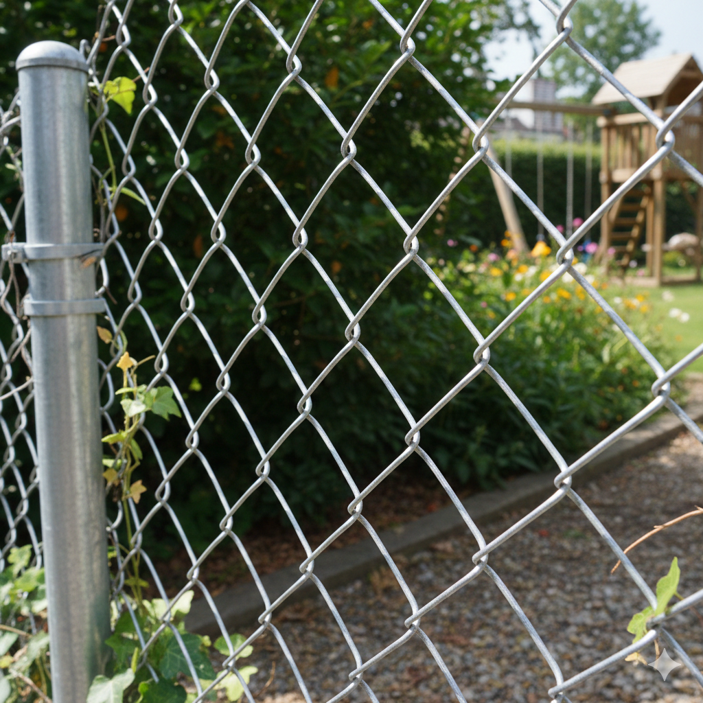 Забор из сетки-рабицы своими руками