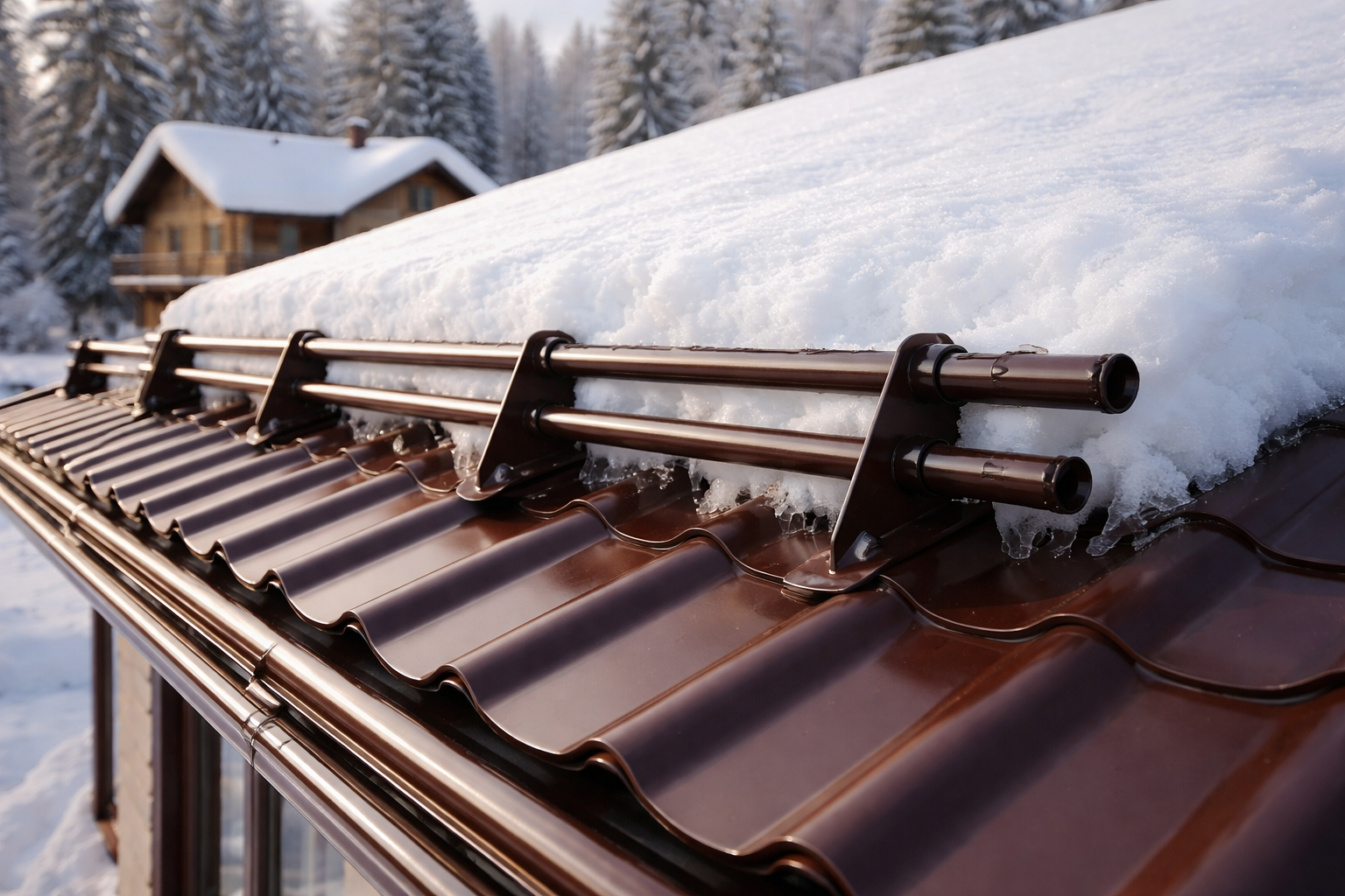 Как рассчитать количество снегозадержателей на крыше