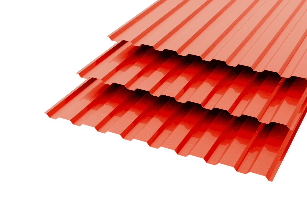 Профлист МП20 Polyester 0,7 RAL 3020 Транспортно-красный