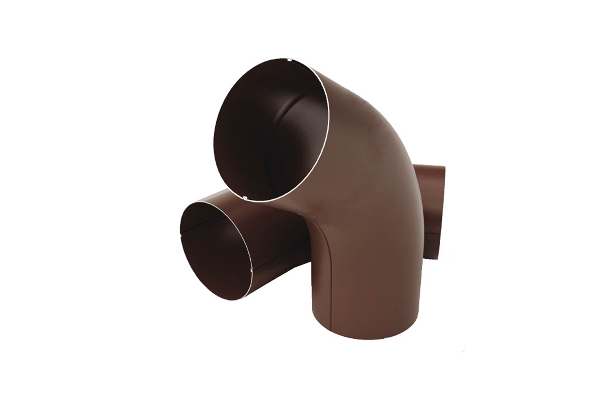 Угловое колено 60 гр. Krovelson RAL 8017 Шоколад