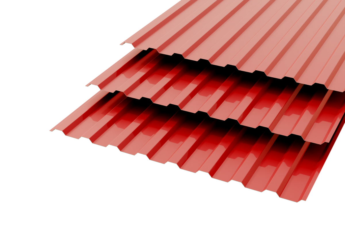 Профлист МП20 Polyester 0,35 RAL 3003 Рубин Сторона В