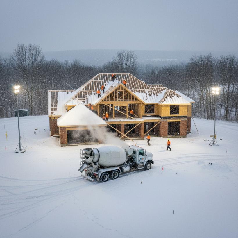 Можно ли строить дом зимой
