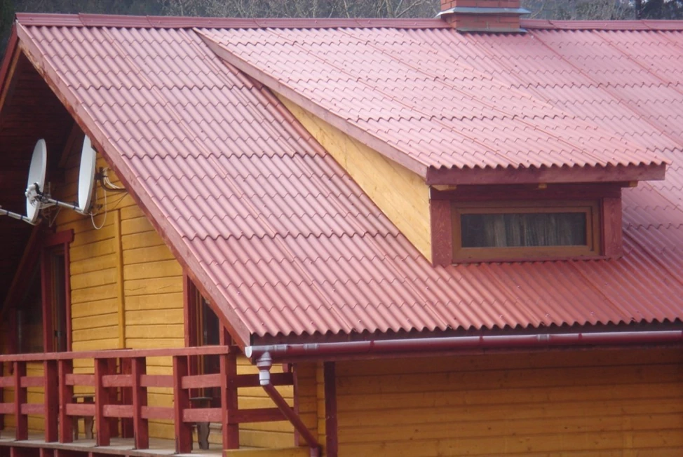 Крыши из цветного шифера фото