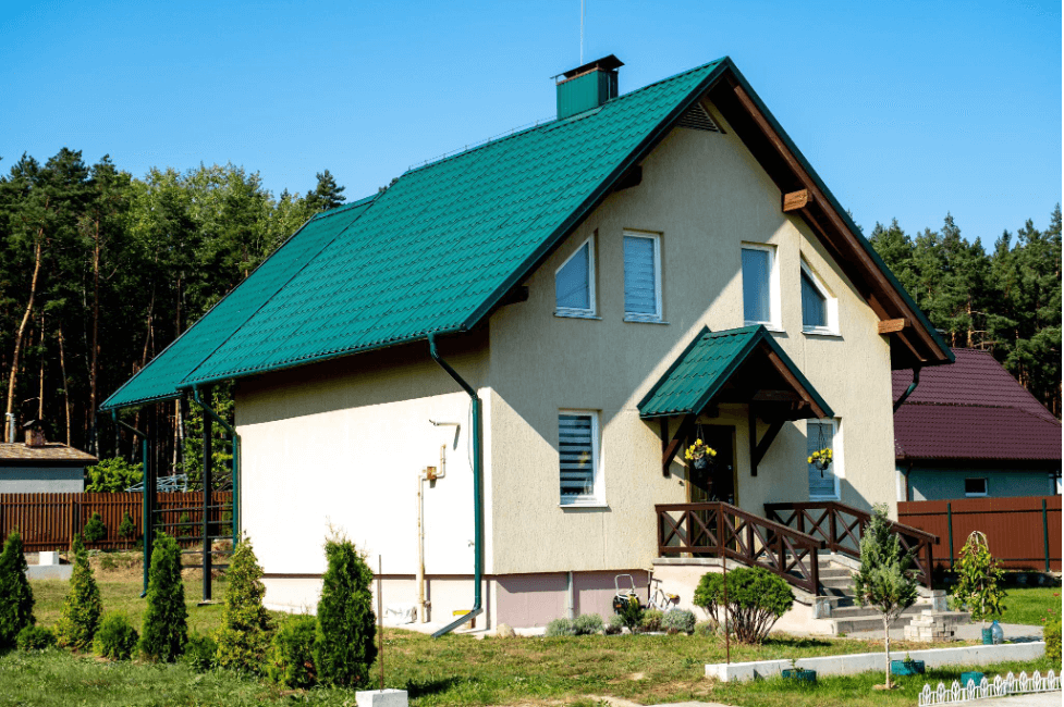 Подбираем цвет фасада дома в сочетании с цветом крыши