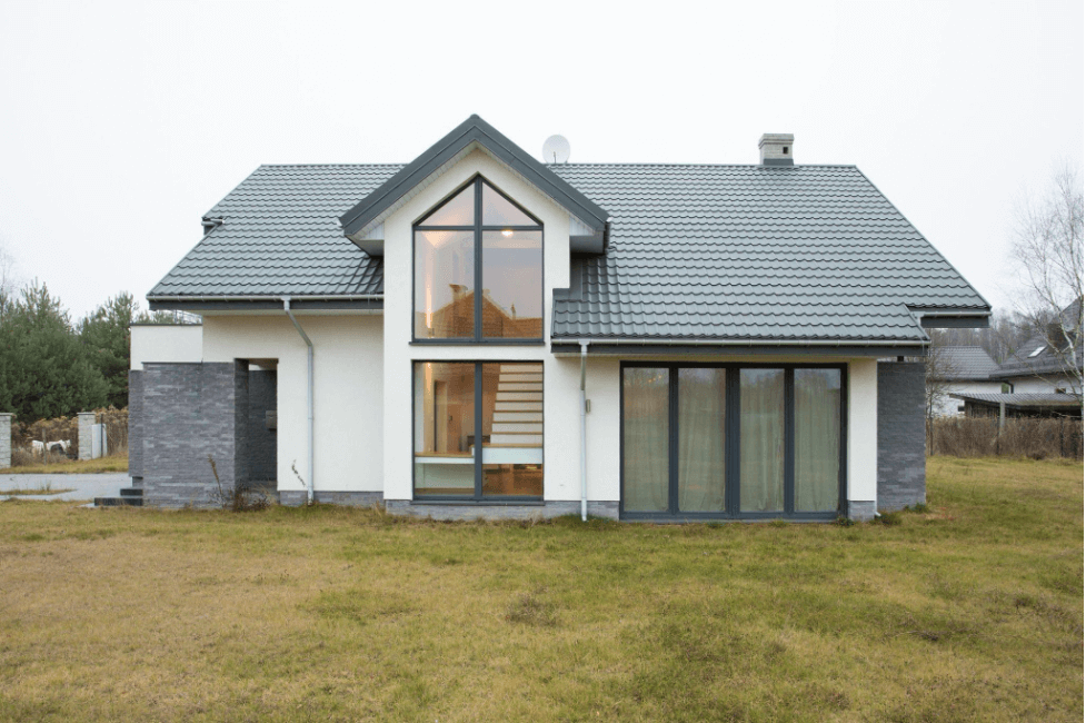 Подбираем цвет фасада дома в сочетании с цветом крыши